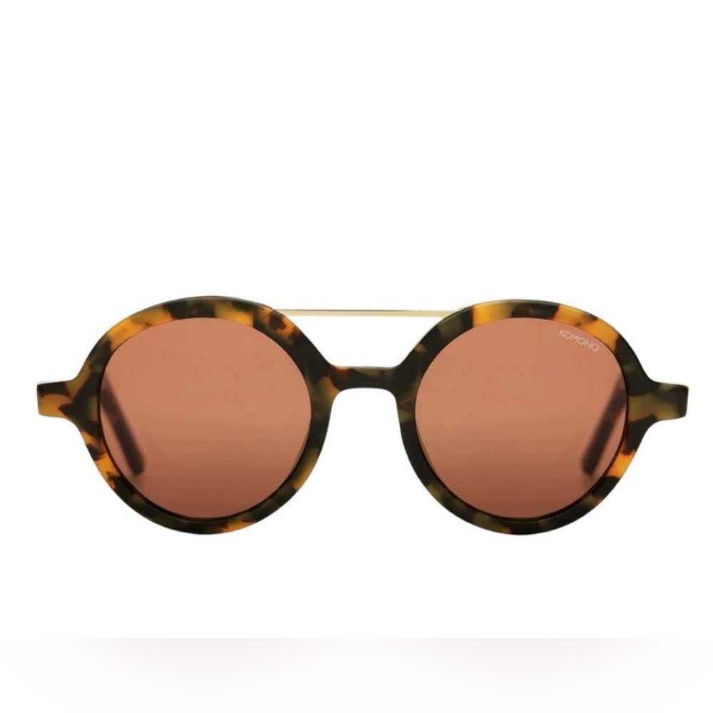 Komono Leopard Print Sunglasses with Amber Lenses